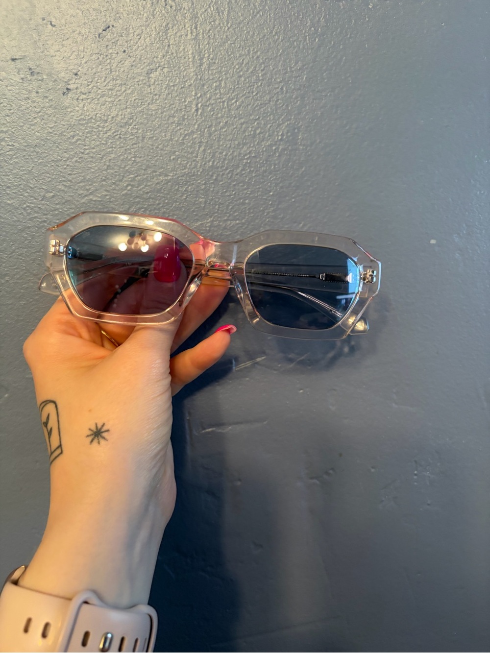 Sito Kinetic plant-based acetate geometric frame sunglasses in "dew"